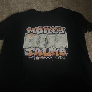 money talks shein t shirt oversized